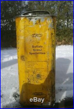 Rare Vintage Buffalo Prairie city oil can