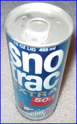 Rare Vintage Esso Sno Trac Snowmobile Oil Nos Metal Can Tin Full Unused Original