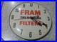 Rare Vintage Fram Oil Filter Advertising Clock 12 Glass Face Runs Well