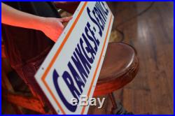 Rare Vintage Gulf Crankcase Service Porcelain Sign Gas Oil Station Garage Dealer