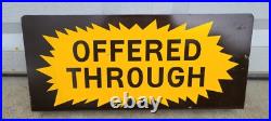 Rare Vintage Metal Flange Sign Offered Through Old 2 Sided Advertising Gas Oil
