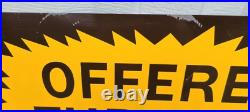 Rare Vintage Metal Flange Sign Offered Through Old 2 Sided Advertising Gas Oil