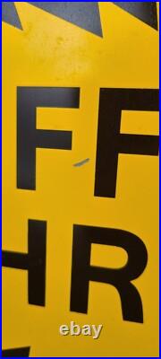 Rare Vintage Metal Flange Sign Offered Through Old 2 Sided Advertising Gas Oil