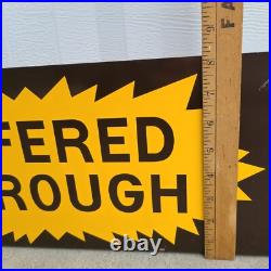 Rare Vintage Metal Flange Sign Offered Through Old 2 Sided Advertising Gas Oil