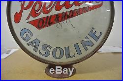 Rare Vintage Original Peerless Oil Gasoline Gas Pump Globe Only 1 Known NR