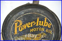 Rare Vintage Original Powerlube Motor Oil Rocker Can No Reserve