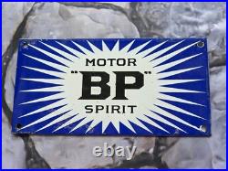 Rare Vintage Porcelian Bp Motor Sprite Porcelain Sign
