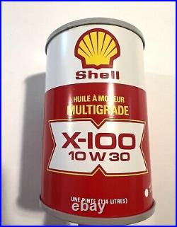 Rare Vintage Shell OIL CAN X-100 Shell Oil Can RADIO (2 Pcs) / Tested Working