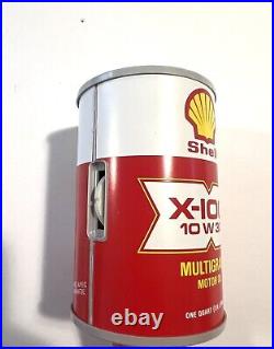 Rare Vintage Shell OIL CAN X-100 Shell Oil Can RADIO (2 Pcs) / Tested Working