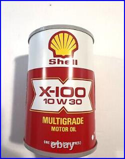 Rare Vintage Shell OIL CAN X-100 Shell Oil Can RADIO (2 Pcs) / Tested Working