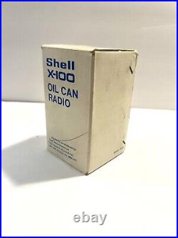 Rare Vintage Shell OIL CAN X-100 Shell Oil Can RADIO (2 Pcs) / Tested Working