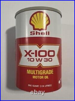 Rare Vintage Shell OIL CAN X-100 Shell Oil Can RADIO (2 Pcs) / Tested Working