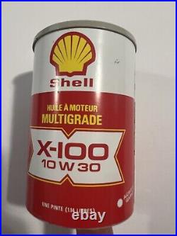 Rare Vintage Shell OIL CAN X-100 Shell Oil Can RADIO (2 Pcs) / Tested Working