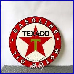 Rare- Vintage -Texaco Heavy Metal Sign XL. 19.7 (50cm)
