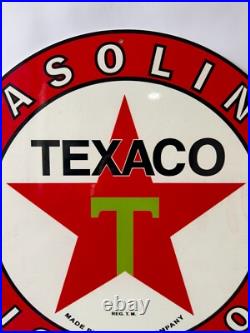 Rare- Vintage -Texaco Heavy Metal Sign XL. 19.7 (50cm)