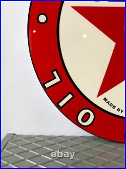 Rare- Vintage -Texaco Heavy Metal Sign XL. 19.7 (50cm)