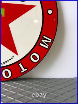 Rare- Vintage -Texaco Heavy Metal Sign XL. 19.7 (50cm)