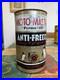 Rare Vtg Canadian Tire Moto-Master Anti-Freeze Tin Can Penguin Graphic Oil