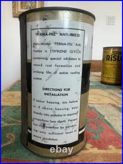 Rare Vtg Canadian Tire Moto-Master Anti-Freeze Tin Can Penguin Graphic Oil