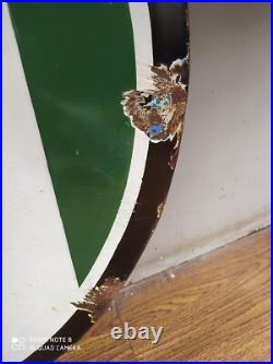 Rare vintage WAKEFIELD CASTROL MOTOR OILS advertising enamel sign of 50's
