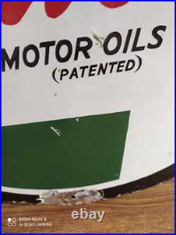 Rare vintage WAKEFIELD CASTROL MOTOR OILS advertising enamel sign of 50's