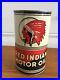 Red Indian Motor Oil Can 1qt NICE! Rare Vintage Collectible
