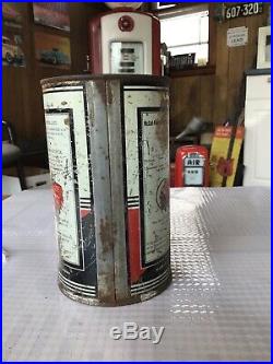 Red Indian Motor Oil Can McColl Frontenac Vintage Original Imperial Quart Tin