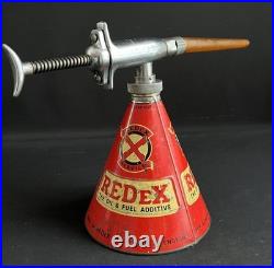 Redex Upper Cylinder Lubricant Vintage Forecourt Oil Dispencer One Shot Tin Can Redex Upper Cylinder Lubricant Vintage Forecourt Oil Dispencer One Shot Tin Can