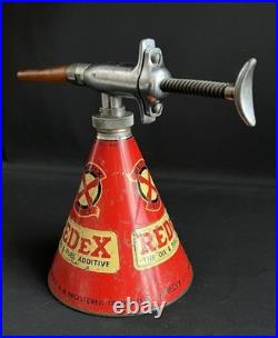 Redex Upper Cylinder Lubricant Vintage Forecourt Oil Dispencer One Shot Tin Can Redex Upper Cylinder Lubricant Vintage Forecourt Oil Dispencer One Shot Tin Can