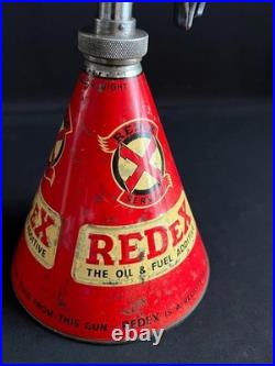 Redex Upper Cylinder Lubricant Vintage Forecourt Oil Dispencer One Shot Tin Can Redex Upper Cylinder Lubricant Vintage Forecourt Oil Dispencer One Shot Tin Can
