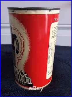 Reliance Anti-Freeze Quart Can Full Mint Collectible Vintage Oil Can