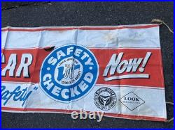 Safety Check Vintage Banner Gas Oil