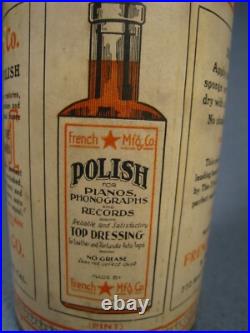 Scarce Vintage French Star MFG. Co. Auto & Piano Polish Cone Top Can Scarce Vintage French Star MFG. Co. Auto & Piano Polish Cone Top Can