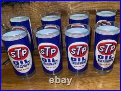 Set Of 8 Vintage STP Oil Treatment Add to Oil Advertising Drinking Glasses Set Of 8 Vintage STP Oil Treatment Add to Oil Advertising Drinking Glasses