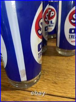 Set Of 8 Vintage STP Oil Treatment Add to Oil Advertising Drinking Glasses Set Of 8 Vintage STP Oil Treatment Add to Oil Advertising Drinking Glasses