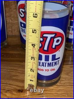 Set Of 8 Vintage STP Oil Treatment Add to Oil Advertising Drinking Glasses Set Of 8 Vintage STP Oil Treatment Add to Oil Advertising Drinking Glasses