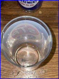 Set Of 8 Vintage STP Oil Treatment Add to Oil Advertising Drinking Glasses Set Of 8 Vintage STP Oil Treatment Add to Oil Advertising Drinking Glasses