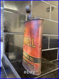 Shell Early Vintage Handy Household Oil Oiler Tin for CyclesSewing Machines etc
