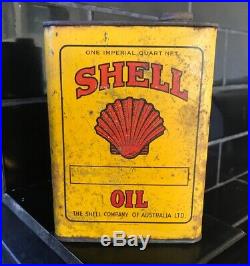Shell Motor Oil 1 Imp Quart Early Vintage Oil Tin