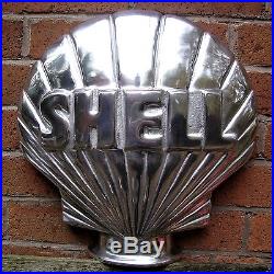 Shell Petrol Pump Globe Aluminium Shell Globe Oil Petrol Vintage Garage VAC211