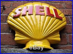 Shell Petrol Pump Globe Aluminium Shell Globe Oil Vintage Garage painted VAC210