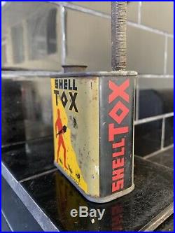 Shelltox by Shell Early Pest Control Vintage Handy Household Oil Oiler Tin