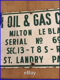 Sinclair Oils Vintage Porcelain Oil Well Lease Sign Oil Gas Station Oil Derrick