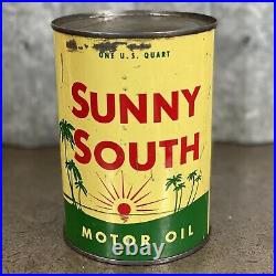 Sunny South Quart Oil Can Vintage Macon Georgia-Carolina Company
