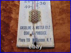 TEXACO Vintage wooden wood Service Center gasoline oil thermometer Rare NY
