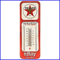Texaco Gasoline and Motor Oil Co Vintage Style Thermometer 15 1/2'' x 5