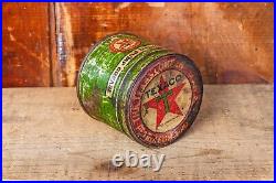 Texaco Pump Grease Oil Can Early Gas and Oil Vintage Man Cave Advertising