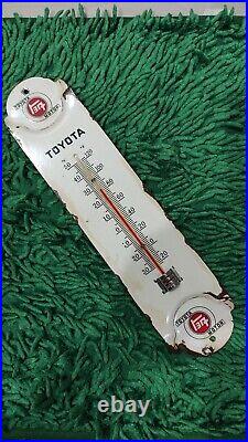 Toyota Thermometer Gas Oil Vintage Collectable Porcelain automotive souvenirs
