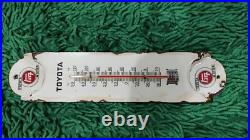 Toyota Thermometer Gas Oil Vintage Collectable Porcelain automotive souvenirs