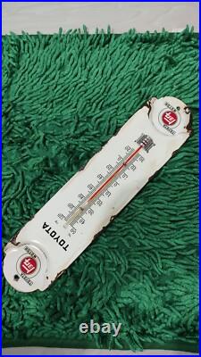 Toyota Thermometer Gas Oil Vintage Collectable Porcelain automotive souvenirs